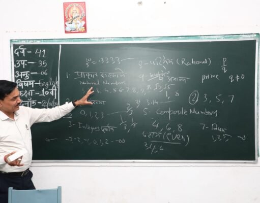 स्कूल चलें हम अभियान :कलेक्टर ने पढ़ाया गणित का पाठ..