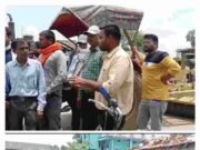 सड़क निर्माण मे लापरवाही , ग्रामीणों ने किया हंगामा…