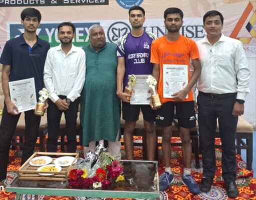 मध्यप्रदेश राज्य बैडमिंटन स्पर्धा,आशय राज्य विजेता और अभिनव व कुशाग्र उप विजेता बने