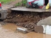 मूसलाधार बारिश से पुलिया की रिटर्निंगबाल बही घरों में घुसा पानी