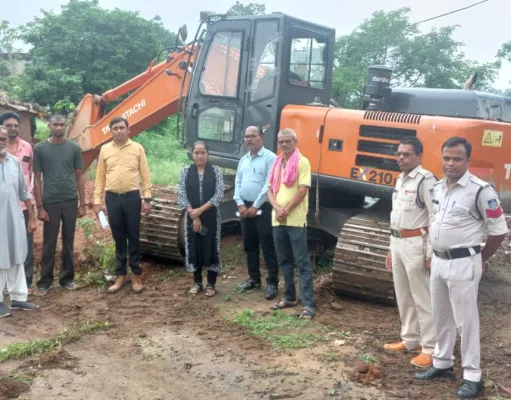 खनिज रेत का अवैध रूप से उत्खनन पाए जाने पर एक वाहन जप्त