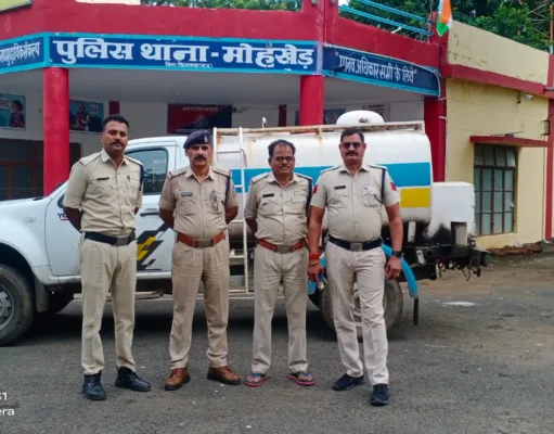 पुलिस ने पकड़ा डीजल टैंकर चोर …