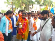 जनता की खुशहाली के लिए जामसांवली तक पदयात्रा पर निकले सांसद