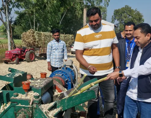 गन्ना उत्पादक किसानों के बीच अचानक पहुंचे नकुलनाथ