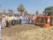 अमरवाड़ा:गेहूं में नरवाई प्रबंधन पर कृषि विभाग ने किसानों को दिया प्रशिक्षण