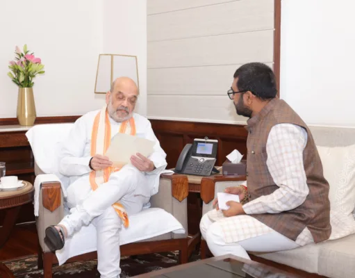 केन्द्रीय गृहमंत्री अमित शाह से सांसद बंटी विवेक साहू ने की मुलाकात