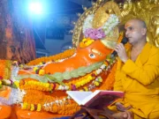 जन्माष्टमी के पावन अवसर पर चमत्कारीक श्री हनुमान मंदिर (हनुमान लोक) जामसांवली धाम में संतों का समागम