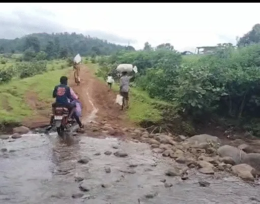 आज़ादी के 75 साल बाद भी सड़क से वंचित नागदोन गांव, खटिया पर ढोए जाते हैं मरीज