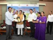 छिंदवाड़ा जिले के डीसीएम मनोज कुमार राय राष्ट्रीय स्वास्थ्य मिशन की राज्य स्तरीय कार्यशाला में सम्मानित