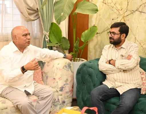 सांसद बंटी विवेक साहू ने प्रदेशाध्यक्ष हेमंत खण्डेलवाल से की मुलाकात