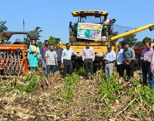 छिंदवाड़ा जिले को ‘नो-बर्न ज़ोन’ घोषित कॉर्न हैडर से मक्के की कटाई के तुरंत बाद सुपर सीडर से हुई गेहु की सीधी बुआई