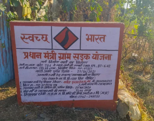 PMGSY सड़क 24 घंटे में उखड़ी, ग्रामीणों का हंगामा, GM कविता पटवा का पुतला दहन की चेतावनी