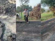 MPRRDA छिंदवाड़ा में ज़ारी हैं भ्रष्टाचार, 24घंटे में उखड़ी सड़क….