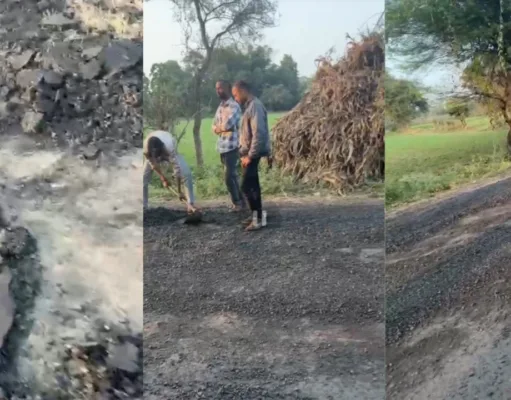 MPRRDA छिंदवाड़ा में ज़ारी हैं भ्रष्टाचार, 24घंटे में उखड़ी सड़क….