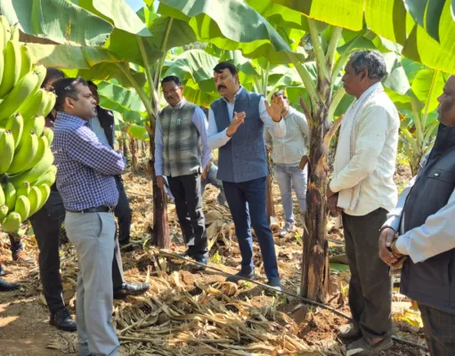 कलेक्टर ने देखी भुमका के किसान पूरनलाल इवनाती की प्राकृतिक खेती एक एकड़ से हो रहा 08 लाख का मुनाफा