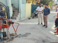 घटिया निर्माण पर निगम सख्त, सीसी सड़क डिस्मेंटल कर पुनर्निर्माण के आदेश