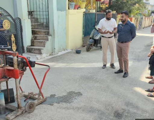 घटिया निर्माण पर निगम सख्त, सीसी सड़क डिस्मेंटल कर पुनर्निर्माण के आदेश