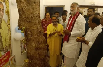 गणेश मठ बिछुआ मे केबिनेट मंत्री प्रहलाद सिंह पटेल का हुआ आगमन