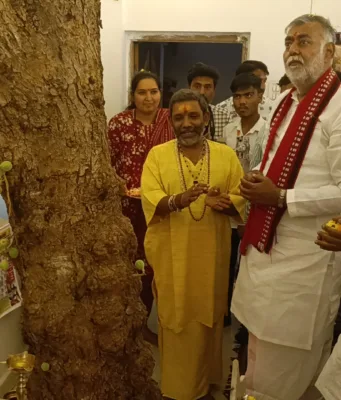 गणेश मठ बिछुआ मे केबिनेट मंत्री प्रहलाद सिंह पटेल का हुआ आगमन