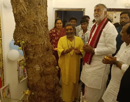 गणेश मठ बिछुआ मे केबिनेट मंत्री प्रहलाद सिंह पटेल का हुआ आगमन