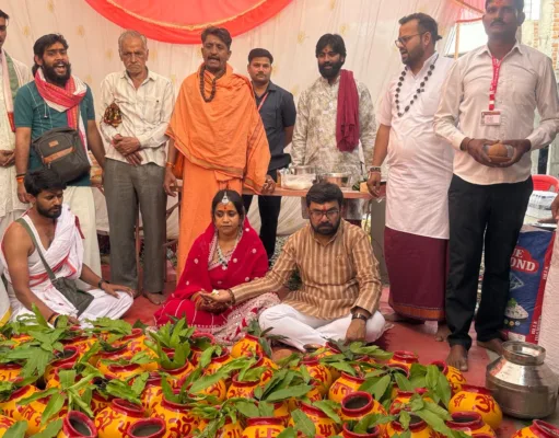 श्री रामेश्वरम धाम में विशाल कलश यात्रा के साथ हुआ 1008 कुण्डीय सहस्त्र चंडी महायज्ञ का शुभारंभ