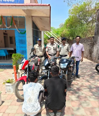 चोरी की तीन मोटर साईकल जप्त कर आरोपीयो को भेजा जेल