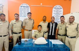 पुलिस ने अन्तर्राज्यीय गांजा तस्कर को गिरफ्तार कर भेजा जेल