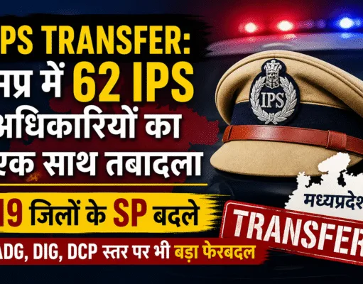 IPS Transfer: मप्र में 62 IPS अधिकारियों के तबादले, 19 जिलों के SP बदले