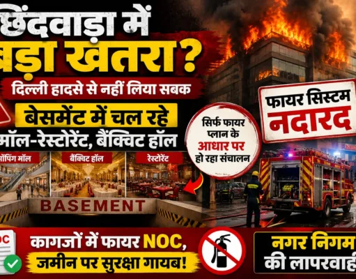 छिंदवाड़ा : बेसमेंट में चल रहे मॉल, बैंक्वेट हॉल, रेस्टोरेंट और शोरूम बने खतरा !