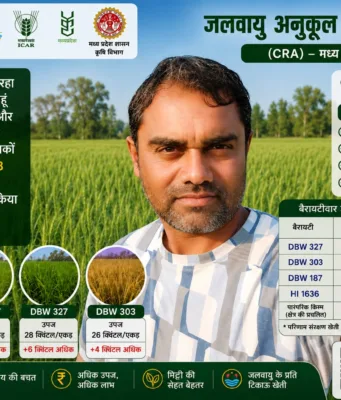 छिंदवाड़ा के यदुराम ने बिना जुताई पैदा किया 28 क्विंटल प्रीति एकड़ गेहूं