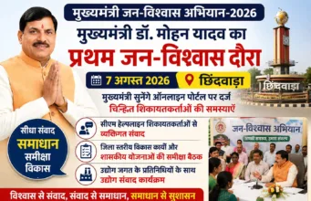 मुख्यमंत्री जन-विश्वास अभियान 2026: 7 अगस्त को छिंदवाड़ा आएंगे मुख्यमंत्री डॉ. मोहन यादव