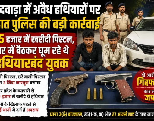 यूपी से खरीदी पिस्टल, हथियार लेकर घूमते देहात पुलिस ने दबोचा