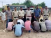 स्ट्रीट लाइट के नीचे चल रहा था जुआ, बिछुआ पुलिस ने 7 जुआरियों को दबोचा