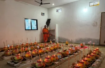 बिछुआ के गणेश मठ में स्थापित किए गए 41 अखण्ड मनोकामना कलश