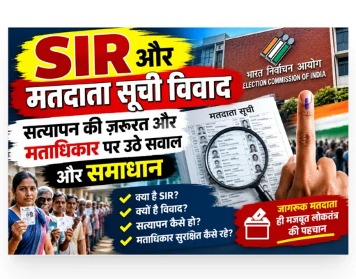 SIR और मतदाता सूची विवाद: सत्यापन की ज़रूरत और मताधिकार पर उठे सवाल और समाधान